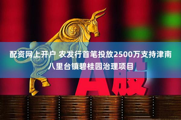 配资网上开户 农发行首笔投放2500万支持津南八里台镇碧桂园治理项目